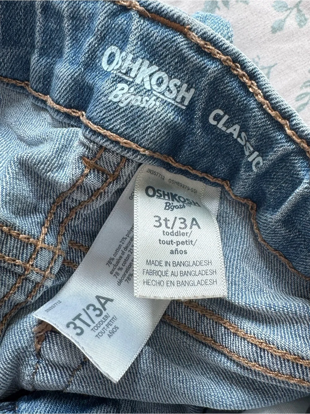 OshKosh B’gosh Classic Jeans – Size 3
